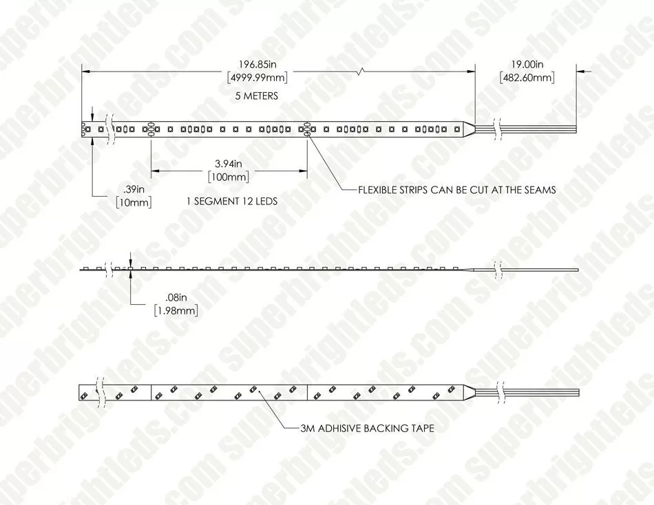 Tunable White LED Strip Light Kit - 5m White LED Tape Light - Wireless RF Remote 9 Tunable White LED Strip Light Kit - 5m White LED Tape Light - Wireless RF Remote - Image 9