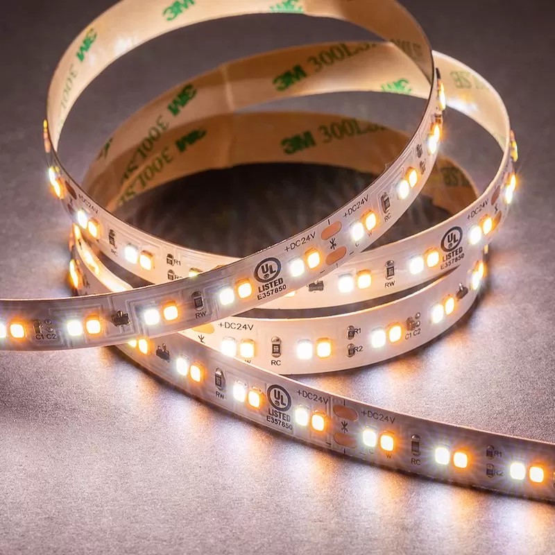 5m Dim-to-Warm White LED Strip Light - Dynamic Color Tape Light - 3000K–1800K - 90+ CRI - 24V 4 5m Dim-to-Warm White LED Strip Light - Dynamic Color Tape Light - 3000K–1800K - 90+ CRI - 24V - Image 4