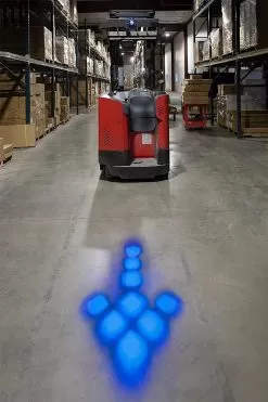 Red LED Forklift Safety/Warning Light With Sequential Flashing Arrow Beam Pattern -Lighting Decoration Store swl b20 sfa installed 2