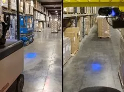 Forklift Blue Light - LED Safety Light With 2° Square Beam Pattern - SWL-B6-O2 -Lighting Decoration Store swl b27 r9 compare swl b12 o4 forklift safety light