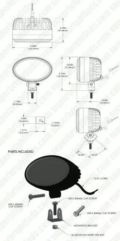 Forklift Blue Light - LED Safety Light With 2° Square Beam Pattern - SWL-B6-O2 -Lighting Decoration Store swl b6 oa assembly for site