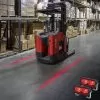 High Output LED Forklift Safety Light - Red Line Beam Pattern - 2-Pack