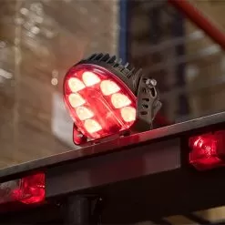 LED Forklift Safety Light - Pedestrian Warning Light With Arc Beam Pattern 10 LED Forklift Safety Light - Pedestrian Warning Light With Arc Beam Pattern -Lighting Decoration Store swl r20 ab close up installed on forklift