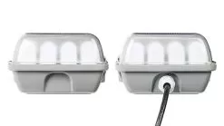 T8 Vapor Tight LED Linear Fixture For 4 LED T8 Tubes - Industrial LED Light - 4' Long - Fixture -Lighting Decoration Store t8 led vapor proof light fixture industrial led light profile view 1