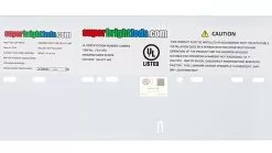 T8 Vapor Tight LED Linear Fixture For 2 LED T8 Tubes - Industrial LED Light - 4' Long - Fixture -Lighting Decoration Store t8 led vapor tight fixture industrial led light 4 feet long close up of product labels01