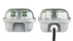 T8 Vapor Tight LED Linear Fixture For 2 LED T8 Tubes - Industrial LED Light - 4' Long - Fixture -Lighting Decoration Store t8 led vapor tight fixture industrial led light 4 feet long view of both ends0 1