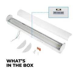 TCP 20W LED General Purpose Strip Light Fixture - 2' Selectable CCT Fixture - 2,600 Lumens - 3500K / 4000K / 5000K -Lighting Decoration Store tcpgps2uzda8cct box 1