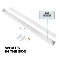 TCP 40W LED General Purpose Strip Light Fixture - 4' Selectable CCT Fixture - 5,200 Lumens - 3500K / 4000K / 5000K -Lighting Decoration Store tcpgps4uzde8cct box