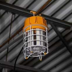 100W LED Temporary High Bay - Linkable LED Area Work Light Fixture - 320W Equivalent - 12500 Lumens - 5000K - 5000K Cool White -Lighting Decoration Store tjsl 50k100w app hanging off