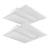 2x2 Recessed LED Steel Troffer Light - 40W - 5300 Lumen - Dimmable - 2 Pack - 4000K - Natural White