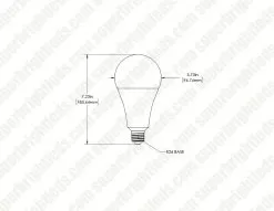 30W PS25 (A25) LED Bulb - Non-dimmable - 200W Incandescent Equivalent - 3750 Lumens - 4000K 9 30W PS25 (A25) LED Bulb - Non-dimmable - 200W Incandescent Equivalent - 3750 Lumens - 4000K -Lighting Decoration Store tsz30a25 l dim drawing