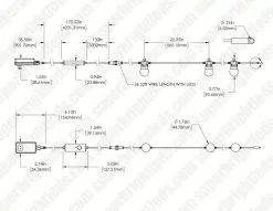 Twinkly Festoon Multicolor - RGB Smart Outdoor String Lights - 20 Bulbs - Generation II - 20 LED - 33ft -Lighting Decoration Store twf020stp bus dim drawing
