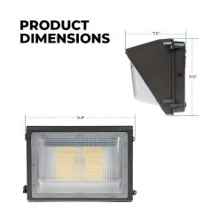 TCP Select Series 115W LED Wall Pack - Selectable CCT - 15,525 Lumens - 400W MH Equivalent - 3000K / 4000K / 5000K 8 TCP Select Series 115W LED Wall Pack - Selectable CCT - 15,525 Lumens - 400W MH Equivalent - 3000K / 4000K / 5000K -Lighting Decoration Store twpuzdb2cct dimensions