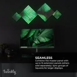 Twinkly Squares - Combo Pack - App-Controlled LED Panels - RGB Pixels - 1 Master Tile + 5 Extension Tiles 18 Twinkly Squares - Combo Pack - App-Controlled LED Panels - RGB Pixels - 1 Master Tile + 5 Extension Tiles -Lighting Decoration Store twq064stw 07 bus 3
