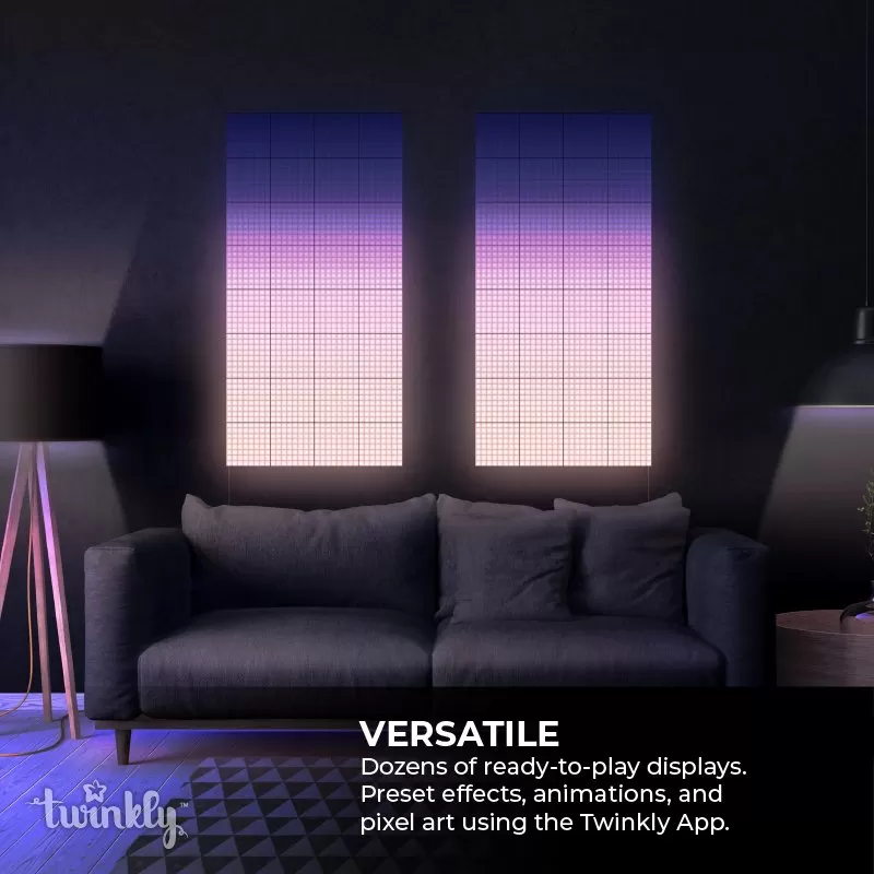 Twinkly Squares - Combo Pack - App-Controlled LED Panels - RGB Pixels - 1 Master Tile + 5 Extension Tiles 6 Twinkly Squares - Combo Pack - App-Controlled LED Panels - RGB Pixels - 1 Master Tile + 5 Extension Tiles - Image 6