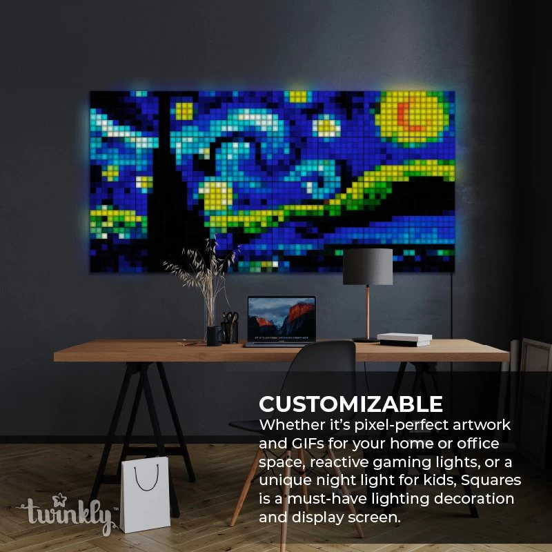 Twinkly Squares - Extension Pack - App-Controlled LED Panels - RGB Pixels 8 Twinkly Squares - Extension Pack - App-Controlled LED Panels - RGB Pixels - Image 8
