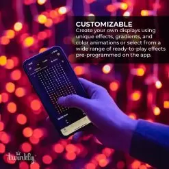 Twinkly Curtain - RGB+W LED Curtain Light String - App-Controlled - Generation II - 210 LED - 1.5x2.1m -Lighting Decoration Store tww210spp tus 6