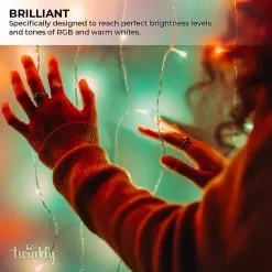 Twinkly Curtain - RGB+W LED Curtain Light String - App-Controlled - Generation II - 210 LED - 1.5x2.1m -Lighting Decoration Store tww210spp tus 7