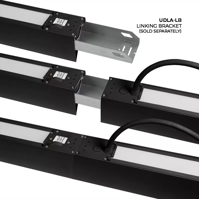 4’ LED Linear Up/Down Pendant Light - Selectable Wattage And CCT - Up To 6,500 Lumens - 30W / 40W / 50W - 3500K / 4000K / 5000K - Black 5 4’ LED Linear Up/Down Pendant Light - Selectable Wattage And CCT - Up To 6,500 Lumens - 30W / 40W / 50W - 3500K / 4000K / 5000K - Black - Image 5