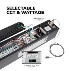 4’ LED Linear Up/Down Pendant Light - Selectable Wattage And CCT - Up To 6,500 Lumens - 30W / 40W / 50W - 3500K / 4000K / 5000K - Black 10 4’ LED Linear Up/Down Pendant Light - Selectable Wattage And CCT - Up To 6,500 Lumens - 30W / 40W / 50W - 3500K / 4000K / 5000K - Black -Lighting Decoration Store udla sw3c50 bk watt cct v1