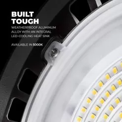 LED UFO High Bay - 100 Watt - Slim - 11,500 Lumens - 320 Watt Metal Halide Equivalent - 5000K -Lighting Decoration Store uhbc 50k150 bldob built tough 4