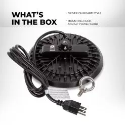 LED UFO High Bay - 80 Watt - Slim - 9,200 Lumens - 250 Watt Metal Halide Equivalent - 5000K -Lighting Decoration Store uhbc 50k80 bldob whats in the box 1