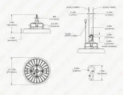 150W UFO LED High Bay - 21,000 Lumens - 400W MH Equivalent - 5000K -Lighting Decoration Store uhbd s1 50k150 80h