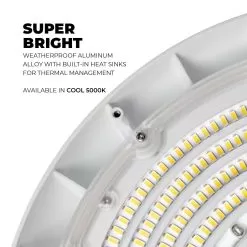 240W UFO LED High Bay - 33,600 Lumens - 1000W MH Equivalent - 5000K -Lighting Decoration Store uhbd s1 50k240 80hwhite r1 super bright 1