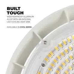 White 80W UFO LED High Bay - 11,200 Lumens - 175W MH Equivalent - 5000K -Lighting Decoration Store uhbd s1 50k80 80h white r1 super bright