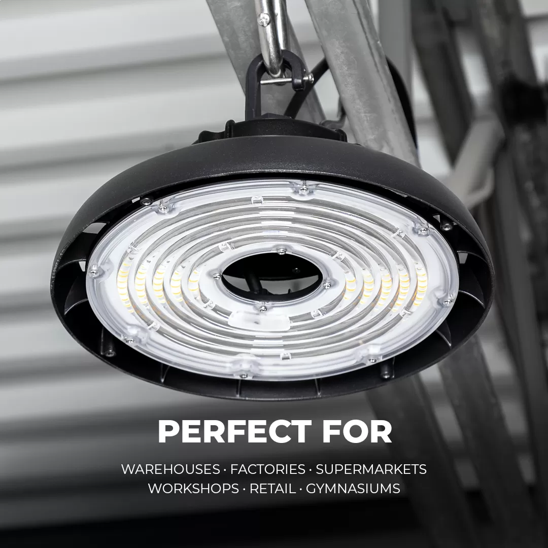 100W UFO LED High Bay - 14000 Lumens - 250W MH Equivalent - 4000K/5000K 7 100W UFO LED High Bay - 14000 Lumens - 250W MH Equivalent - 4000K/5000K - Image 7