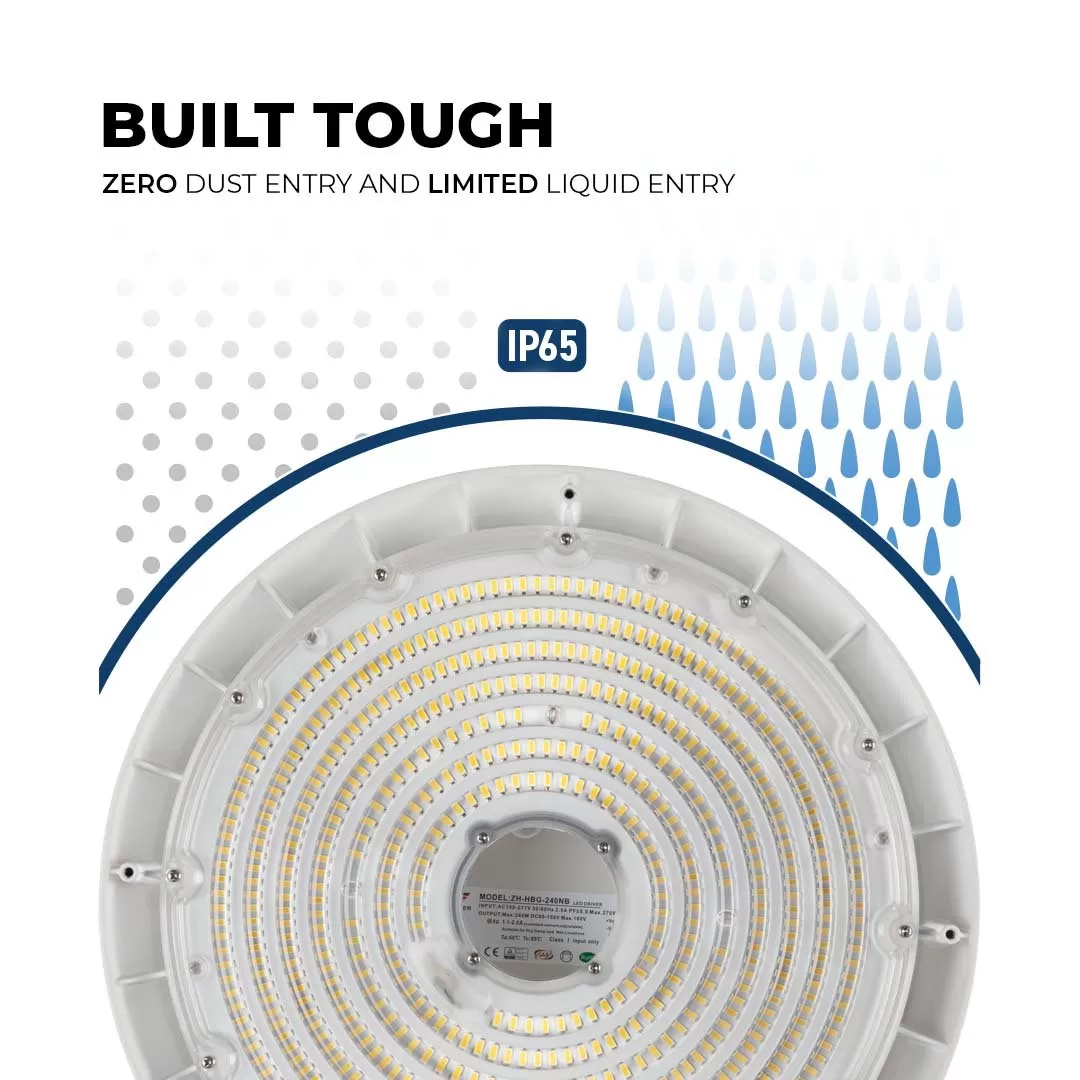 100W UFO LED High Bay With Reflector - 14,000 Lumens - 250W MH Equivalent - White Finish - 5000K 3 100W UFO LED High Bay With Reflector - 14,000 Lumens - 250W MH Equivalent - White Finish - 5000K - Image 3