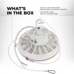 100W UFO LED High Bay - 14,000 Lumens - 250W MH Equivalent - 5000K -Lighting Decoration Store uhbd s1 xk100 80hwhite r1 whats in the box