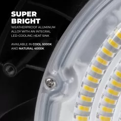 150W UFO LED High Bay - 21000 Lumens - 400W MH Equivalent - 4000K/5000K 12 150W UFO LED High Bay - 21000 Lumens - 400W MH Equivalent - 4000K/5000K -Lighting Decoration Store uhbd s1 xk150 80h r1 super bright