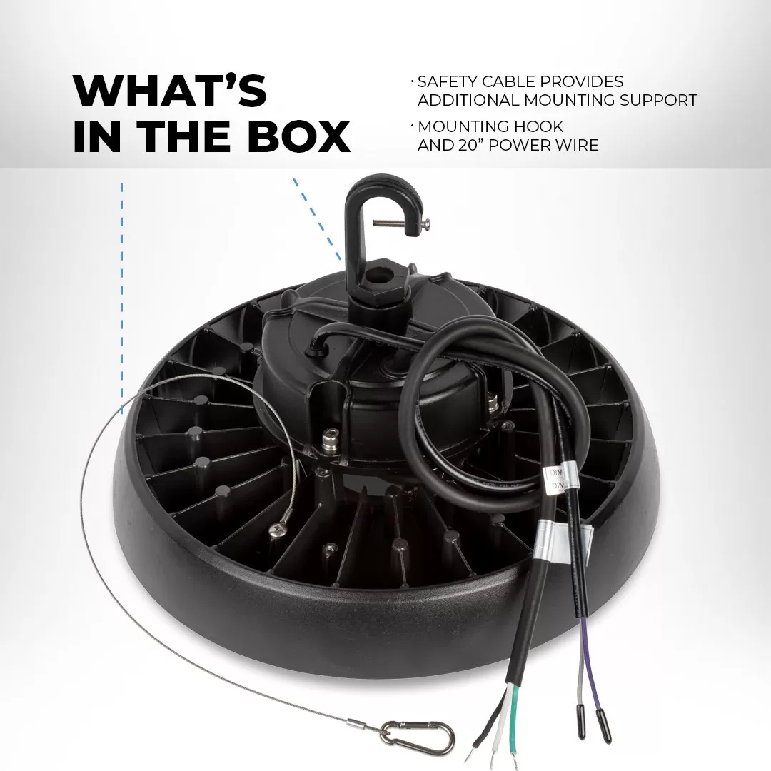 150W UFO LED High Bay - 21000 Lumens - 400W MH Equivalent - 4000K/5000K 5 150W UFO LED High Bay - 21000 Lumens - 400W MH Equivalent - 4000K/5000K - Image 5