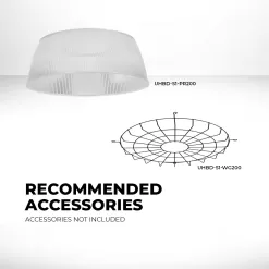 200W UFO LED High Bay - 28000 Lumens - 750W MH Equivalent - 4000K/5000K -Lighting Decoration Store uhbd s1 xk200 80h r1 recommended accessories