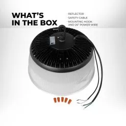 LED UFO High Bay With Reflector - Field Selectable Power And Color - Up To 33,600 Lumens - Optional Motion Sensor -Lighting Decoration Store uhbd s2 sw3c240w box