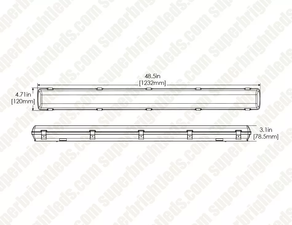 TCP 40W LED Vapor Tight Light Fixture - 4' Industrial Light - 5,200 Lumens - 5000K 5 TCP 40W LED Vapor Tight Light Fixture - 4' Industrial Light - 5,200 Lumens - 5000K - Image 5