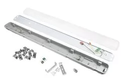T8 Vapor Tight LED Linear Fixture With 2 T8 Tubes - Industrial LED Light - 4' Long -Lighting Decoration Store vtlf 2t8 components