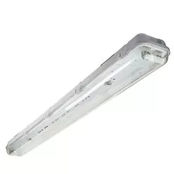 T8 Vapor Tight LED Linear Fixture For 2 LED T8 Tubes - Industrial LED Light - 4' Long - Fixture