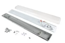 T8 Vapor Tight LED Linear Fixture With 4 T8 Tubes - Industrial LED Light - 4' Long 9 T8 Vapor Tight LED Linear Fixture With 4 T8 Tubes - Industrial LED Light - 4' Long -Lighting Decoration Store vtlf 4t8 components