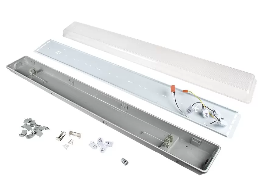 T8 Vapor Tight LED Linear Fixture With 4 T8 Tubes - Industrial LED Light - 4' Long 4 T8 Vapor Tight LED Linear Fixture With 4 T8 Tubes - Industrial LED Light - 4' Long - Image 4