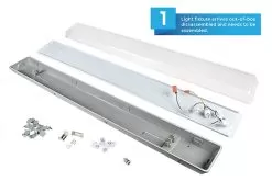 T8 Vapor Tight LED Linear Fixture For 4 LED T8 Tubes - Industrial LED Light - 4' Long - Fixture -Lighting Decoration Store vtlf 4t8 how to step1