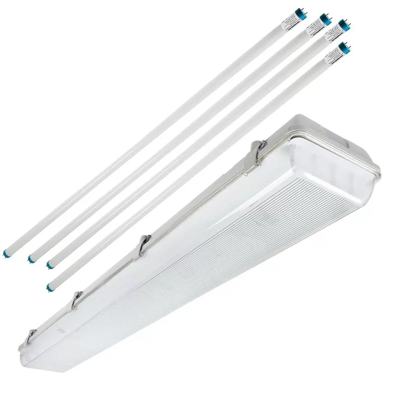 T8 Vapor Tight LED Linear Fixture With 4 T8 Tubes - Industrial LED Light - 4' Long 1 T8 Vapor Tight LED Linear Fixture With 4 T8 Tubes - Industrial LED Light - 4' Long