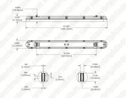 40W LED Linear Vapor-Proof Light - 4ft - 5,200 Lumens - 4000K / 5000K 15 40W LED Linear Vapor-Proof Light - 4ft - 5,200 Lumens - 4000K / 5000K -Lighting Decoration Store vts4d k1 40k40f main body progress 2 1
