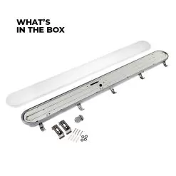 40W LED Linear Vapor-Proof Light - 4ft - 5,200 Lumens - 4000K / 5000K 10 40W LED Linear Vapor-Proof Light - 4ft - 5,200 Lumens - 4000K / 5000K -Lighting Decoration Store vts4d k1 xkxf whats included 1