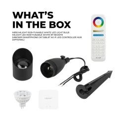 Cast Aluminum LED Ready Landscape Spot Light - Optional RGB+Tunable White MR16 Smart Bulb - Smartphone Compatible - Optional RF Remote -Lighting Decoration Store whats in