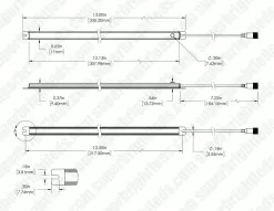 Waterproof LED Light Bar - 12VDC - 338 Lm/ft - Dimmable - Barrel Connector And On/Off Switch - 3000K / 4000K / 5000K -Lighting Decoration Store wlbs 30k18 12v0