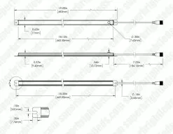 Waterproof LED Light Bar - 12VDC - 338 Lm/ft - Dimmable - Barrel Connector And On/Off Switch - 3000K / 4000K / 5000K -Lighting Decoration Store wlbs 30k18 12v01