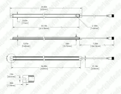 Waterproof LED Light Bar - 12VDC - 338 Lm/ft - Dimmable - Barrel Connector And On/Off Switch - 3000K / 4000K / 5000K -Lighting Decoration Store wlbs 30k24 12v
