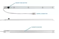 Waterproof LED Light Bar - 12VDC - 338 Lm/ft - Dimmable - Barrel Connector And On/Off Switch - 3000K / 4000K / 5000K -Lighting Decoration Store wlbs xkx 12v angles labeled